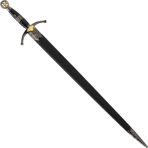 foto Krátký meč Crusader s pláštěm